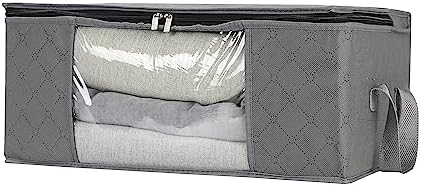 Storage Clothes Bins Closet Bags: Containers Organizer Bag Boxes Clothing Bin Box Container Organization for Organizing Blanket Cloth Pillow Sheet Sweater and Storage Totes Organizers With Lids - Image 4