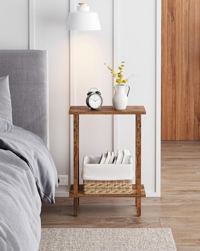 TUTOTAK Narrow Side Table, 2-Tier Small End Table for Couch - Image 6