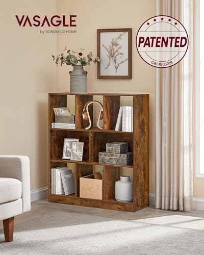 VASAGLE Bookshelf, 8 Cubes Storage Organizer, 35.4 x 11 x 39.4 Inches - Image 4