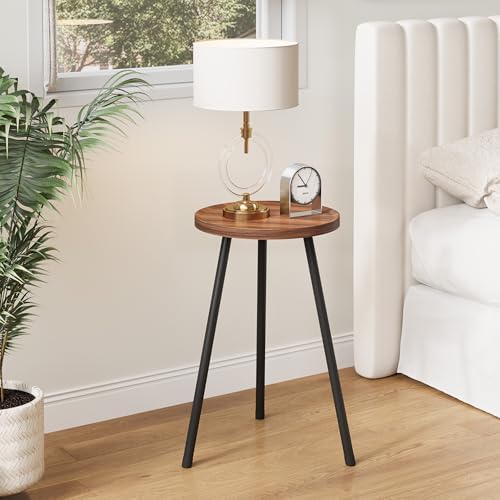 Small Couch Side Table, Drink Table, Mini Round End Table, Coffee Table, Snack Table for Small Spaces, Living Room, Bedroom, Sofa LET520DR - Image 3