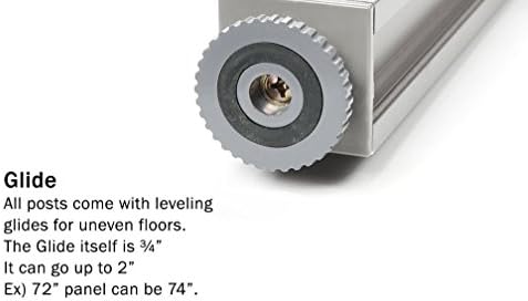 GOF 5ft / 60" H X-Post, Office Partition Connectors: L-Post, T-Post, X-Post, Wall Mount Intended to use Full Fabric or Partial Glass Series, Connector only - Image 3