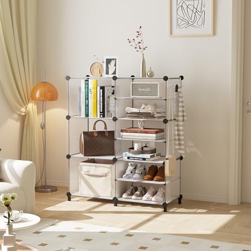 AWTATOS 6 Cube Closet Organizer Storage Shelves, Translucent - Image 2