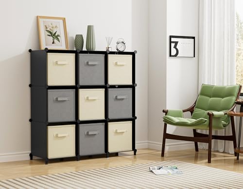 HOMIDEC Closet Organizers and Storage, 9 Cube Storage Organizer, Black - Image 4