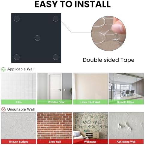 Full Length Wall Mirror Tiles, HD Glass Gym Mirror, Set of 12Pcs 12″×16″ Wall Mounted Mirrors for Home Gym, Dance Yoga Studio, Bedroom, Door - Image 5