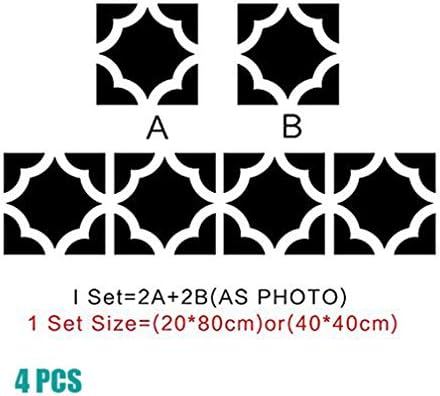 3D Mirror Wall Stickers, 4 Pcs Acrylic Square Geometric Pattern DIY Art Decals, Self Adhesive Mirror Plastic Wall Sheet Tiles Home Decoration for Living Room Bedroom Stair Wall Decor (Square- 4pcs) - Image 3