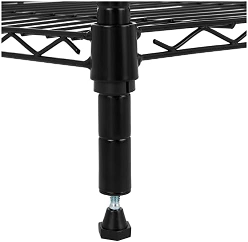 Amazon Basics 4-Shelf Adjustable Heavy Duty Steel Wire Rack Storage Shelving, Sturdy Garage Shelving, 350 lbs Capacity Per Shelf, Easy No-Tool Assembly, 36" x 14" x 54", Black - Image 5