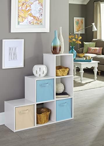 ClosetMaid Cubeicals 3-2-1 Cube Storage Shelf Organizer Bookshelf, 3 Tier, Steps, Corner Unit, Easy Assembly, Wood, White Finish - Image 2
