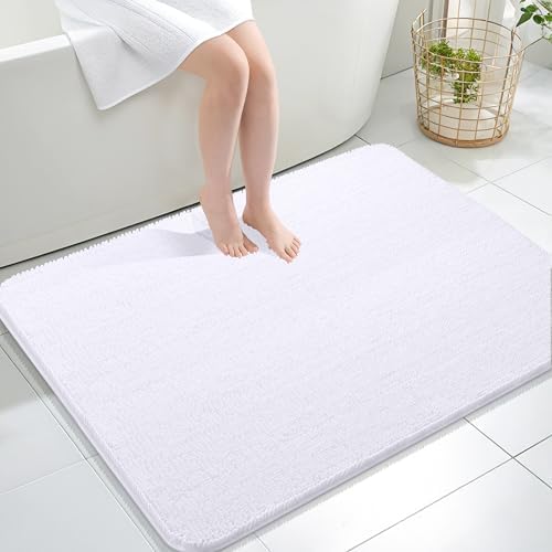 OLANLY Large Bathroom Rugs 40x32, Extra Soft Absorbent Chenille Bath Rugs by OLANLY