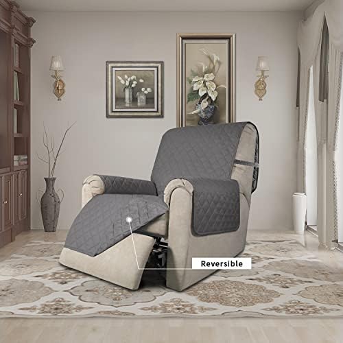 Easy-Going Reversible Couch Cover, Recliner 22 in, Gray/Gray - Image 2