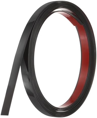 uxcell Black Peel and Stick Molding Trim, 0.6 Inch x 9.8 ft Self-Adhesive Mirror Tape, Flexible PVC Border Strip for Wall Decoration Tile Edge Ceiling Floor Frame Furniture Decoration by uxcell
