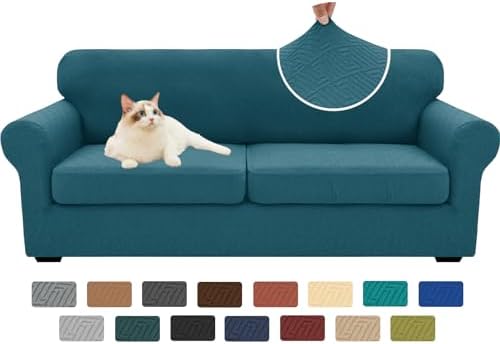 XINEAGE 3-Piece Stretch Sofa Cover, Washable Couch Covers for Dog by XINEAGE