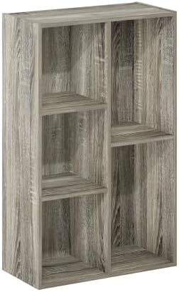 Furinno LUDER Book Shelf, 5-Cube Bookshelf, Reversible Bookcase, 9.4 x 19.5 x 31.5, Easy Assembly, for Living Room, Bedroom, Home Office, French Oak - Image 6