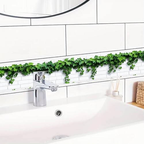 IVN Wallpaper Border Peel and Stick Wall Ivy Brick Wall 4x196 Inch - Image 5