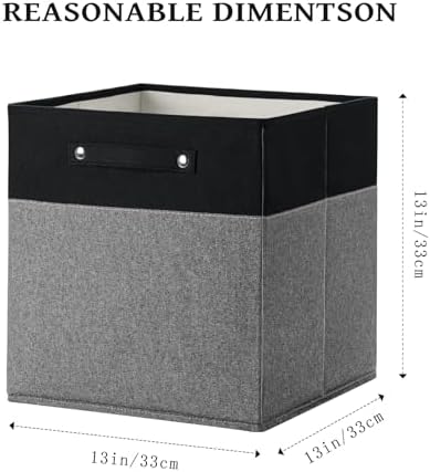 FinishingBo 13x13x13 Storage Cube Bins 6 Pack, Cube Shelf Baskets - Image 3