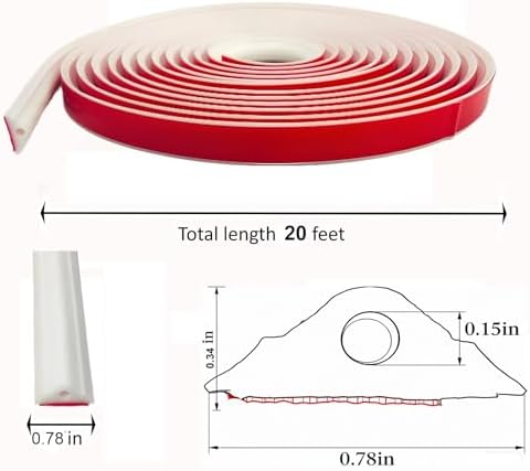 20FT Peel and Stick Door & Wall Trim, 0.78in Flexible Self Adhesive TPE Molding for Door Frame, Mirror Frame, Cabinet Edge & Accent Decor, Matte White - Image 2
