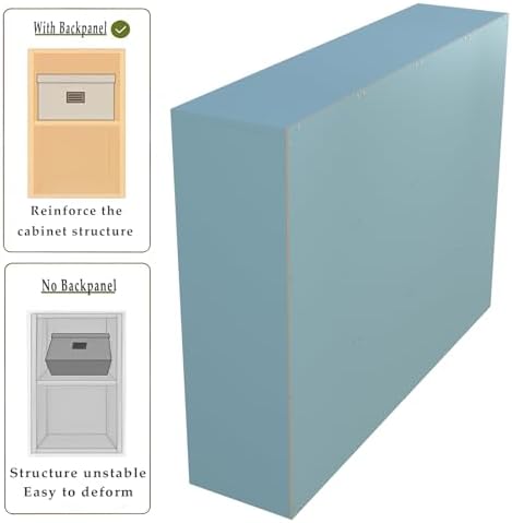 OSCHF 12-Cube Storage Shelf Bookcase, Light Blue - Image 5