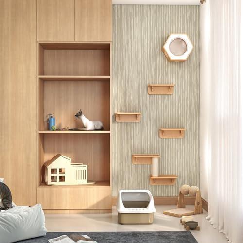 Timeet Modern Peel and Stick Wallpaper Self Adhesive Wallpaper 17.3" x 78.7" Textured Neutral Stripe Contact Paper Removable Vinyl Wall Paper for Accent Wall Modern Minimalist Wall Decor - Image 7