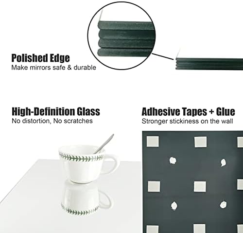TRAHOME Home Gym Mirror Tiles for Wall, 14"x12"x12PCS Full Length Mirror - Image 6