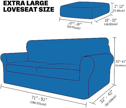 XINEAGE 3-Piece Stretch Sofa Cover, Washable Couch Covers for Dog - Image 2