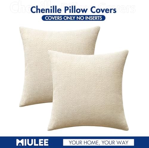 MIULEE Decorative Lumbar Throw Pillow Covers 12x20 in Neutral Cream 2 Pack - Image 7