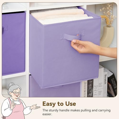 GRANNY SAYS 13 Inch Cube Storage Organizer, Purple Gradient, 6-Pack - Image 5