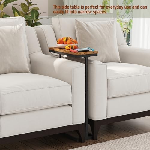 TUTOTAK End Table, Side Table, Tall Couch Table, Sofa Table, Set of 2 - Image 4