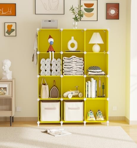 AWTATOS Cube Storage Organizer Closet Organizers 12 Cube Storage Shelves - Image 2