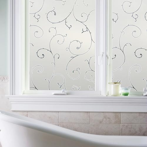 Etched Lace Window Privacy Film by Artscape - Decorative Privacy Frosted Glass Design, Static Cling, Day and Night Privacy, UV Protection, Easy to Apply and Removable, Made in USA - 24 x 36 Inch by Unknown