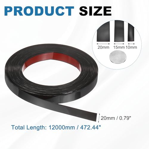 uxcell Black Peel and Stick Molding Trim, 0.8 Inch x 39.4 ft Self-Adhesive Mirror Tape, Flexible PVC Border Strip for Wall Decoration Tile Edge Ceiling Floor Frame Furniture Decoration - Image 2