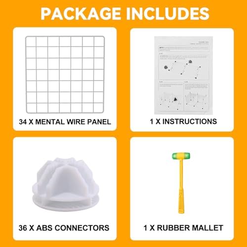 HUBSON Wire Cube Storage Organizer, Book/Toy/Craft/Potted Plants and petCloset Organizers and Storage Shelves, 9-Cube Freely Combinable Metal Grids Storage Shelf, White Iron - Image 5