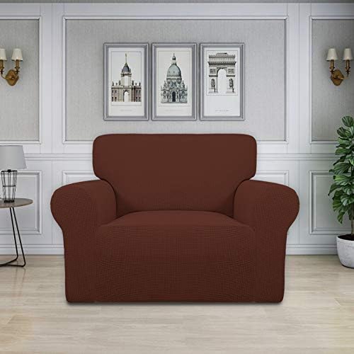 Easy-Going Stretch Oversized Chair Slipcover with Arm Washable Coffee - Image 2