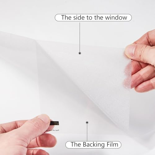 LEMON CLOUD Window Privacy Film, Frosted Glass Window Film, 17.5″ x 78.7″ - Image 6