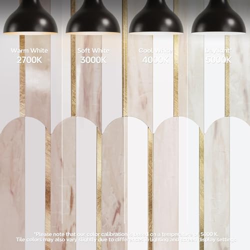 Vamos Tile Peel and Stick Backsplash Seamless Tile for Kitchen and Bathroom,White and Glossy Wooden Marble PVC Mixed Light Gold Self Adhesive Fish Scale Metal Mosaic Tiles (10 Sheets) - Image 4