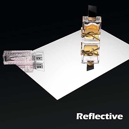 FunStick 12"x276" Self Adhesive Flexible Mirrors Sheets Non-Glass Mirror Stickers Reflective Safety Peel and Stick Mirror Stickers Paper Roll for Crafts Home Mirror Wall Decor - Image 3