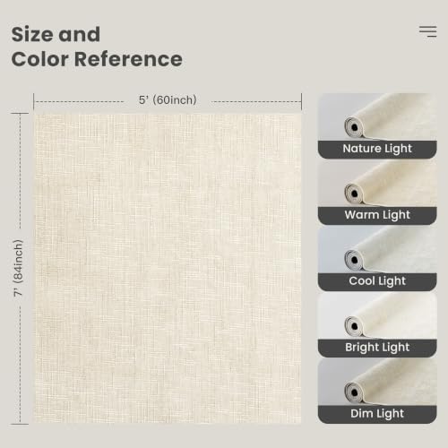 Valenrug Washable Rugs 5x7, High-Low Pile Area Rugs for Living Room, Ivory - Image 2