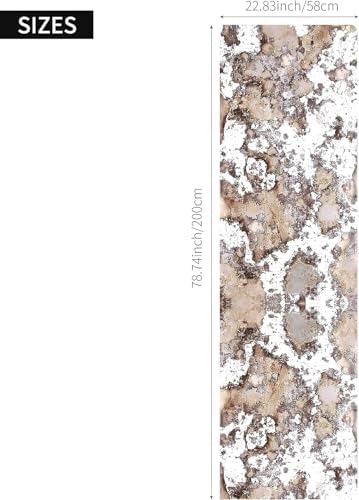 LiveInUrban Vintage Foxed Silver Rusts Antique Chrome Reflective Style Wallpaper, Grunge Peel and Stick Contact Paper for Wall Furniture Vanity Dresser Home Decor, 22.83"x78.74" - Image 2