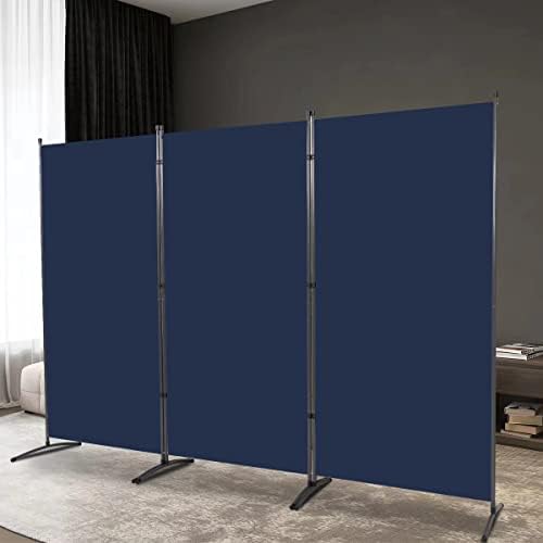 3 Panel Folding Room Divider, Sturdy Frame Freestanding Wall Divider by YASRKML