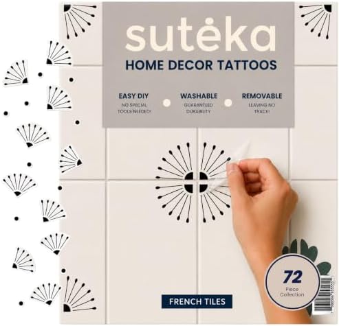 Suteka Tile Decal - Home Decor - French, Set of 72 by Suteka