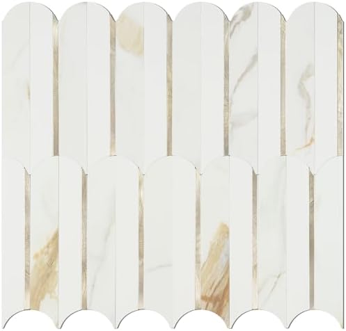Vamos Tile Peel and Stick Backsplash Seamless Tile,Fish Scale,10 Sheets by VamosTile