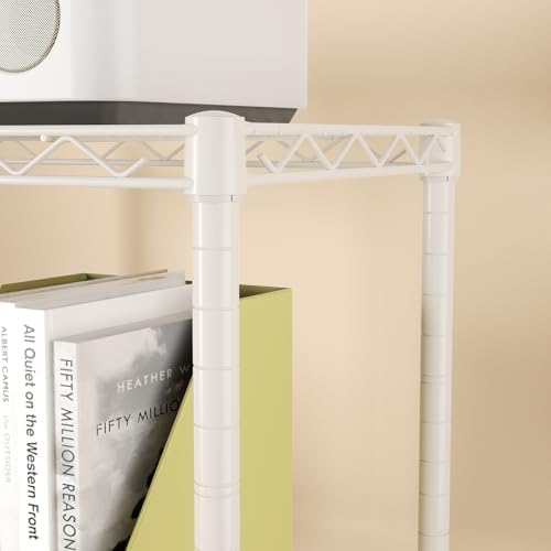 SINGAYE 3 Shelves Storage Shelf Wire Shelving Unit Metal Adjustable Wheels - Image 6