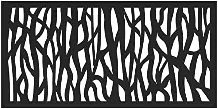 Barrette Outdoor Living 73030564 Sprig Decorative Screen Panel, Black by BarretteOutdoorLiving