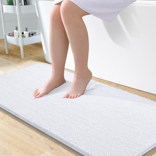 OLANLY Large Bathroom Rugs 50x30, Extra Soft Absorbent Chenille Bath Rugs by OLANLY