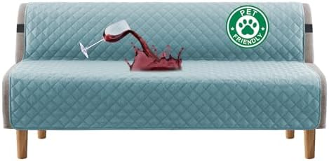 Turquoize 100% Waterproof Futon Cover Slipcover Armless Sofa Protector by Turquoize
