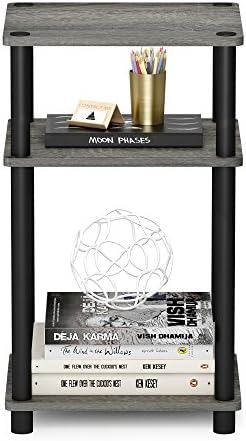 Furinno JUST Toolless 3-Tier Side Table, Open Shelf End Table, French Oak - Image 5