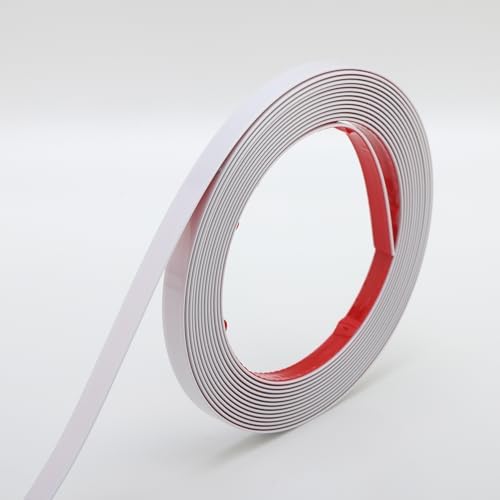 Trimold Matte White Molding Trim Peel and Stick, Flexible Mirror Border Design, Wall Ceiling Floor Cabinet Tile Edge Moulding, 5m x 0.66cm by AllAboutTrimMoldings