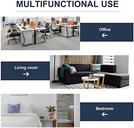 6 Panel Folding Room Divider,204" W x 71.3" H Portable Privacy Screen,Navy Blue - Image 6