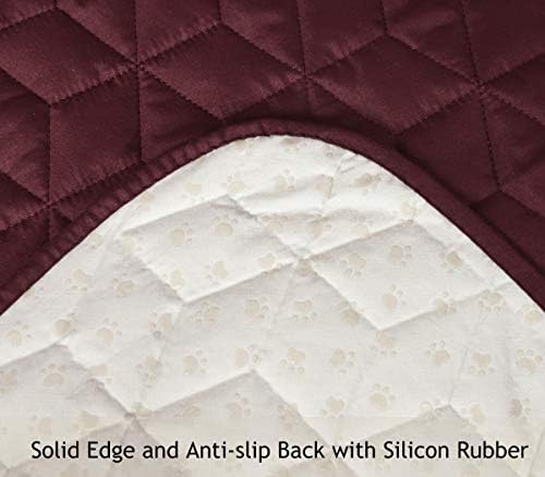 Ameritex Couch Sofa Slipcover 100% Waterproof Nonslip Quilted Furniture Protector Slipcover for Dogs, Children, Pets Sofa Slipcover Machine Washable (Burgundy, 78'') - Image 5