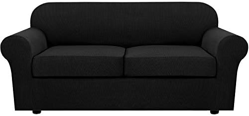 H.VERSAILTEX Stretch Sofa Covers for Cushion Couch Covers for Living Furniture Slipcovers (Base Cover Plus Seat Cushion Covers) Feature Upgraded Thicker Jacquard Fabric by HVERSAILTEX