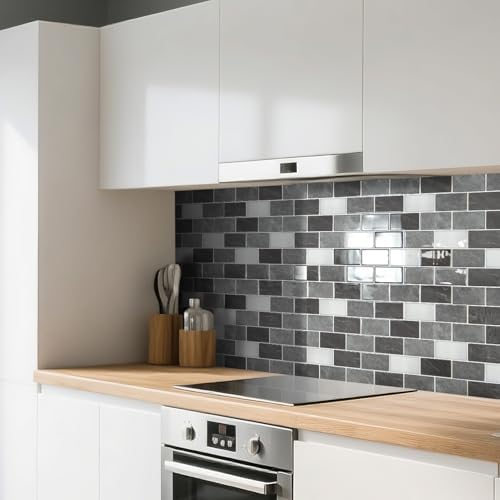 Art3d 10-Pack Subway Tiles Peel and Stick Backsplash, Granite, 12 x 12 Inch - Image 2