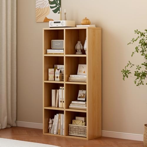OSCHF 8-Cube Storage Shelf Bookcase, Oak - Image 2